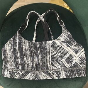 Stylish Black and Gray Women's Sports Bra